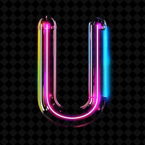 Neon Alfabeto e Números Coleção PNG Glowing Typography Elemento de ...