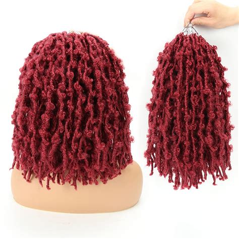 Buy 6 Packs Butterfly Locs Crochet Hair 14 Inch Distressed Faux Locs ...