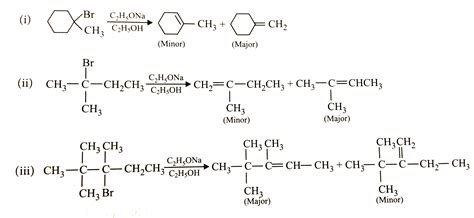 Which of the following products as shown by the dehydrohalogenation of ...