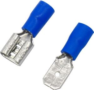 Electronic Spices Male and Female pair of 10A blue color 16-14 AWG wire ...