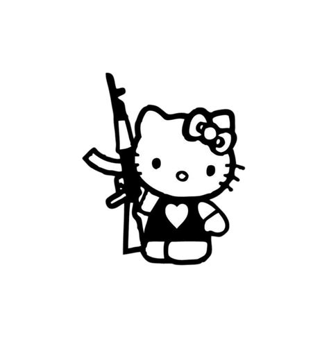 Wallpaper Hello Kitty With Gun at Joel Flynn blog