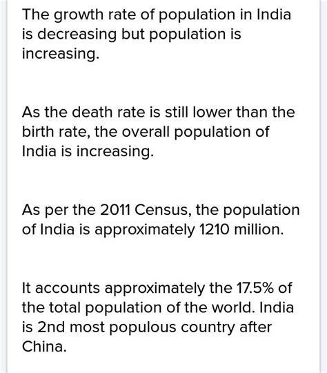 the growth rate of population is decreasing and population is ...
