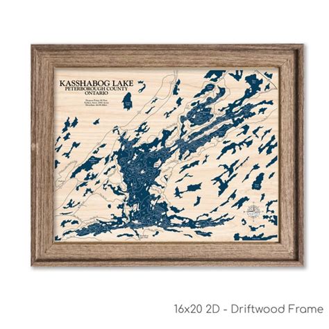 Kasshabog Lake Map Custom Lake Map Wood Lake Map 3D Wall - Etsy India