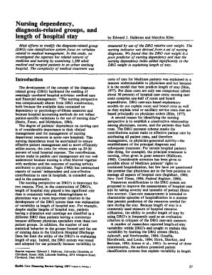 Fillable Online cms Nursing Dependency Diagnosis-Related Groups and ...