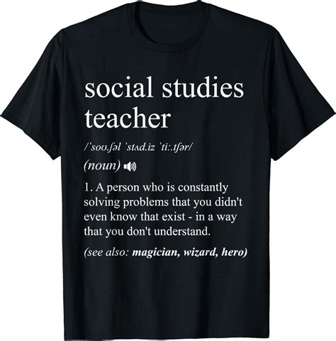 Social Studies Teacher Funny Dictionary Definition T-Shirt - Walmart.com