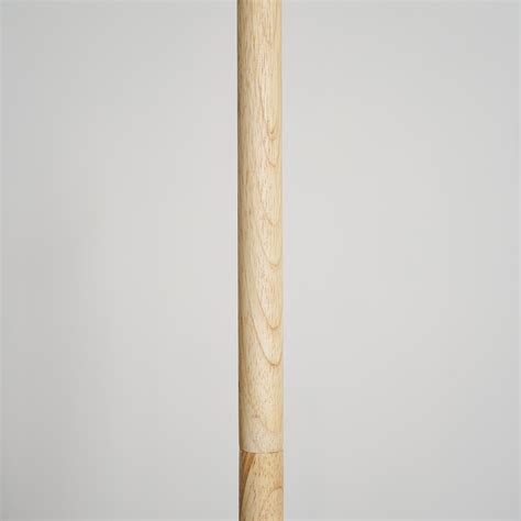 Single Stem Natural Light Wood Floor Lamp Base
