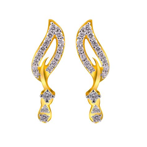 Buy Joyalukkas 18k Yellow Gold and Diamond Stud Earrings at Amazon.in