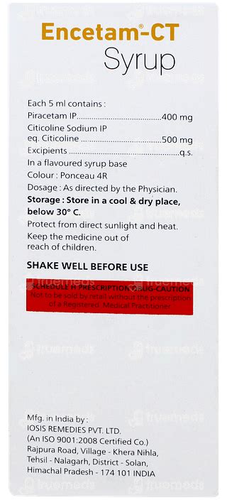 Encetam Ct Syrup 100ml - Uses, Side Effects, Dosage, Price | Truemeds