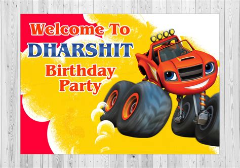 Blaze and the Monster Machines Theme Customized Welcome Board – Party ...