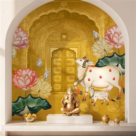 Blog: Pichwai Style Wallpaper for Pooja Rooms – Life n Colors