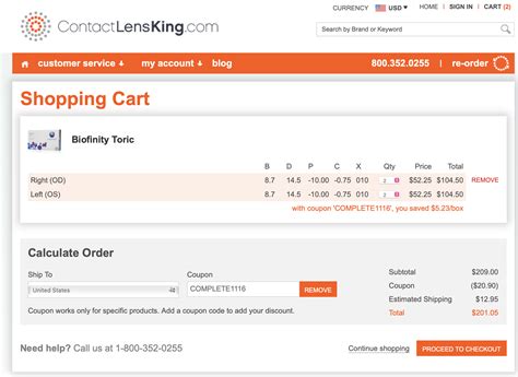 Contact Lens King Coupon 25% Off June 2025