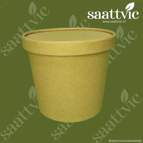Kraft Paper Tubs & Lids - 250 Kraft Paper Container With Lid ...