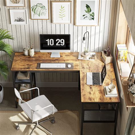 Buy CubiCubi L Shaped Desk with Storage, 59.1 Inch Corner Computer Desk ...