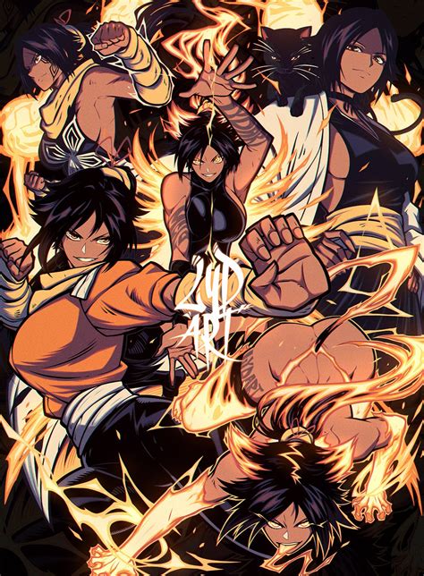 shihouin yoruichi (bleach) drawn by lydart_mclo | Danbooru