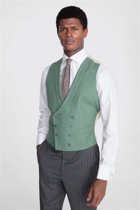 Tailored Fit Green Morning Vest | Buy Online at Moss