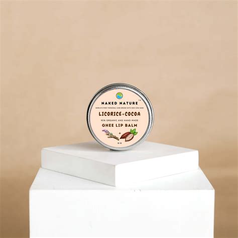 Naked Nature Licorice, cocoa Ghee Lip Balm (12g) - For Lip Pigmentation ...