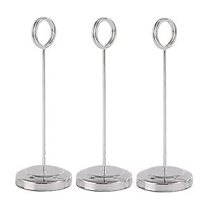 Metal Table Number Plate Menu Exhibit Holder Picture Card Clamp Wedding ...