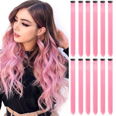 Hair extensions pink online