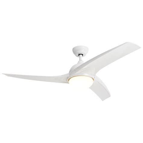 Ceiling Fan with LED Panel Lights & Remote 3 White Color Blades ...