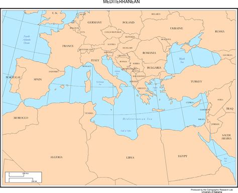 Printable Maps Of The Mediterranean Region