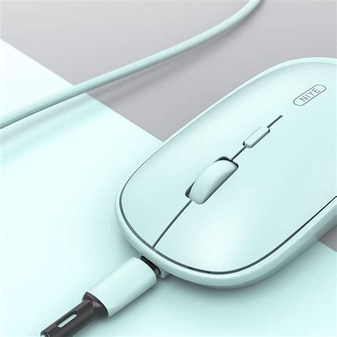 Wireless Mouse 3 Buttons Optical Adjustable DPI battery powered blue ...