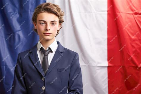Premium AI Image | An enthusiastic male student immersing himself in the French language and ...