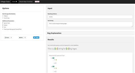 R Regex Tester Shiny App