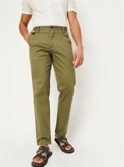 Buy Men Solid Straight Fit Chinos Online at just Rs. 1199.0 ...