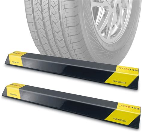 Amazon.com: Rubberific Heavy Duty Rubber Parking Stop Durable Easy to Install Reflective Parking ...