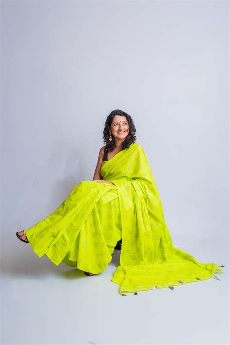 Elephant green Saree – Yebbow