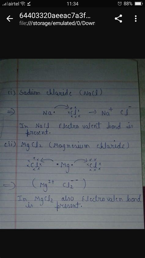 Illustrate the formation of Bond in magnesium chloride and calcium ...