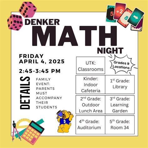 Denker Math Night! | Denker Avenue Elementary