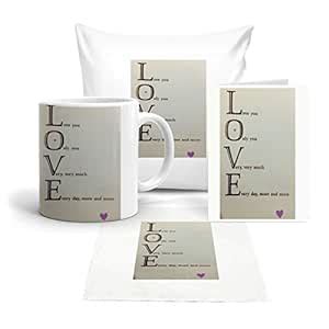 Buy Khakee Happy Promise Day Theme Cushion Cover 12"X12" with Filler ...