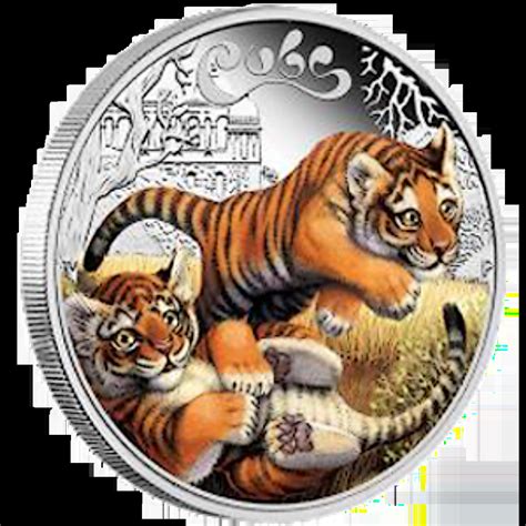 Tuvalu 2016 Silver Tiger Cubs - 1/2 oz - Proof
