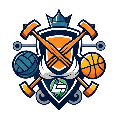 Premium Vector | A logo featuring a basketball with a crown on top and ...