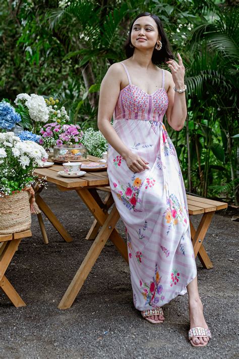 Amelia Satin Drape Dress – Chamee and Palak official