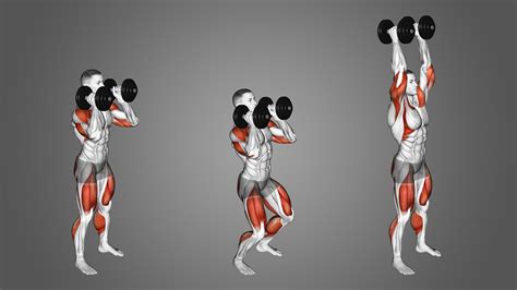 Dumbbell Push Press Push Press Oefening FITsociety