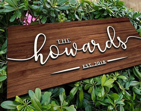 MustHome | Name plate for home entrance | Door name plates | Wood ...