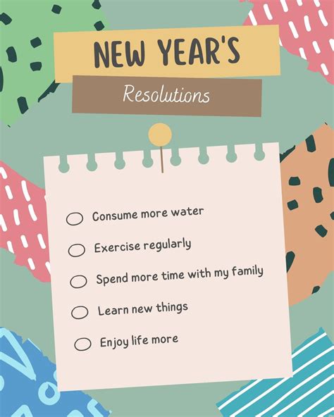New Year's Resolution Free Printable | FREE Printable HQ