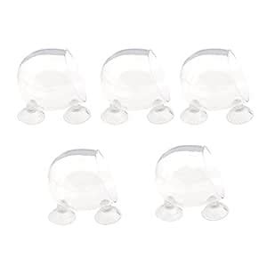 Buy FLAWISH Pack of 5, Mini Red Shrimp Aquarium Fish Tank Aquatic ...