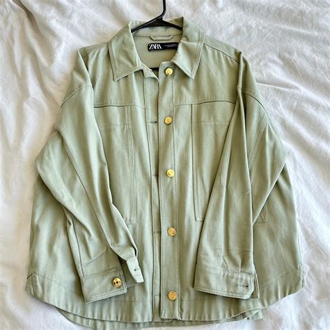 Zara Women's Green Jacket | Depop