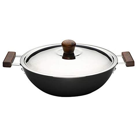 Buy Wonderchef Ebony Hard Anodized Wok with Lid - 28cm, 4.5 Litre ...