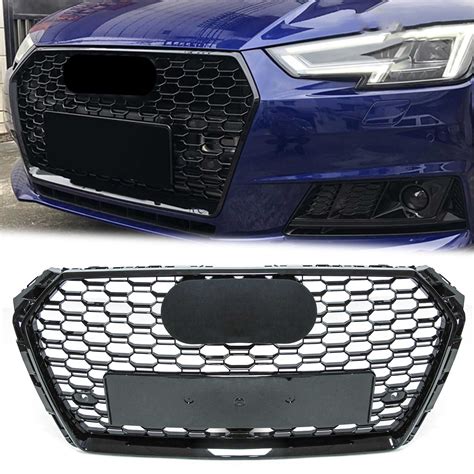 Autunik Rs4 Style Honeycomb Front Bumper Grille Fits For A4 ...
