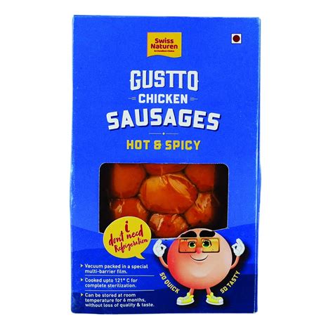 Swiss Naturen Chicken Sausages Hot N Spicy, 130 g : Amazon.in: Grocery ...