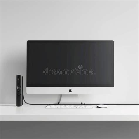 Modern Desktop Computer Setup with Monitor, Keyboard, and Mouse on ...