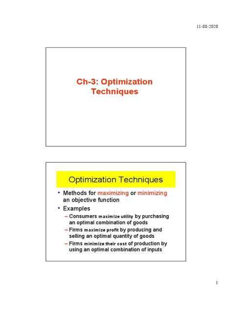 Image result for Optimization Techniques First Chapter