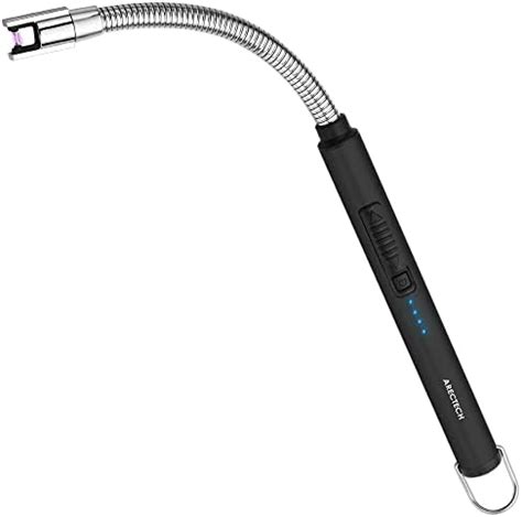 DOCOSS USB Rechargeable Windproof Electric Gas Arc Lighter Candle ...