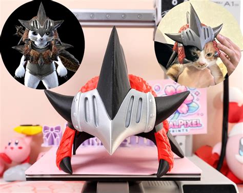 Buy Monster Hunter Felyne Rathalos Cat Helmet Replica 3D Printed Palico ...