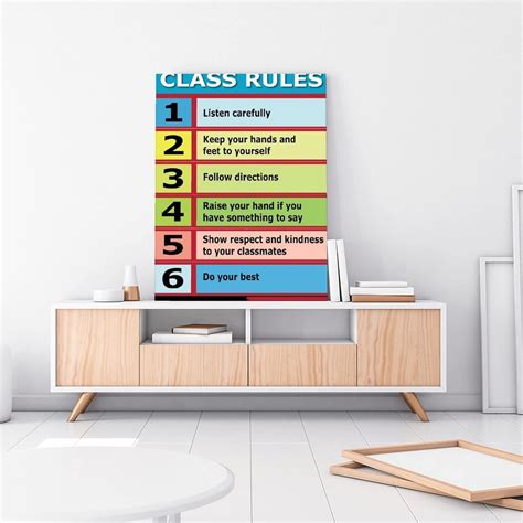 Classroom Rules Poster Math Posters for High School India | Ubuy