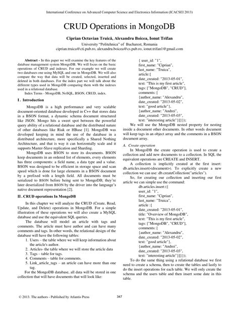 Image result for MongoDB CRUD Operations